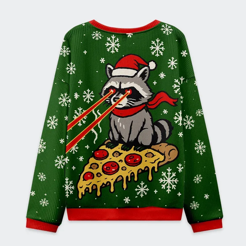 Tokyo-Tiger Raccoon Monster Christmas Ugly Sweatshirt