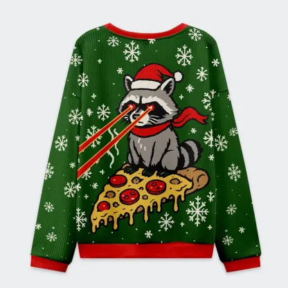 Tokyo-Tiger Raccoon Monster Christmas Ugly Sweatshirt