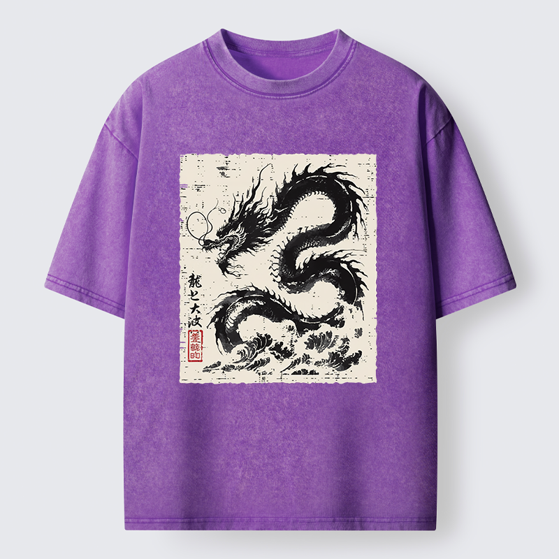 Tokyo-Tiger Black Dragon Washed T-Shirt
