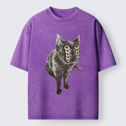 Tokyo-Tiger Fast-moving Cat Washed T-Shirt
