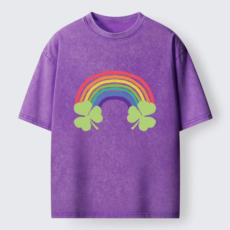 Tokyo-Tiger Rainbow St. Patrick's Day Washed T-Shirt
