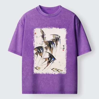 Tokyo-Tiger Tropical Fish Washed T-Shirt