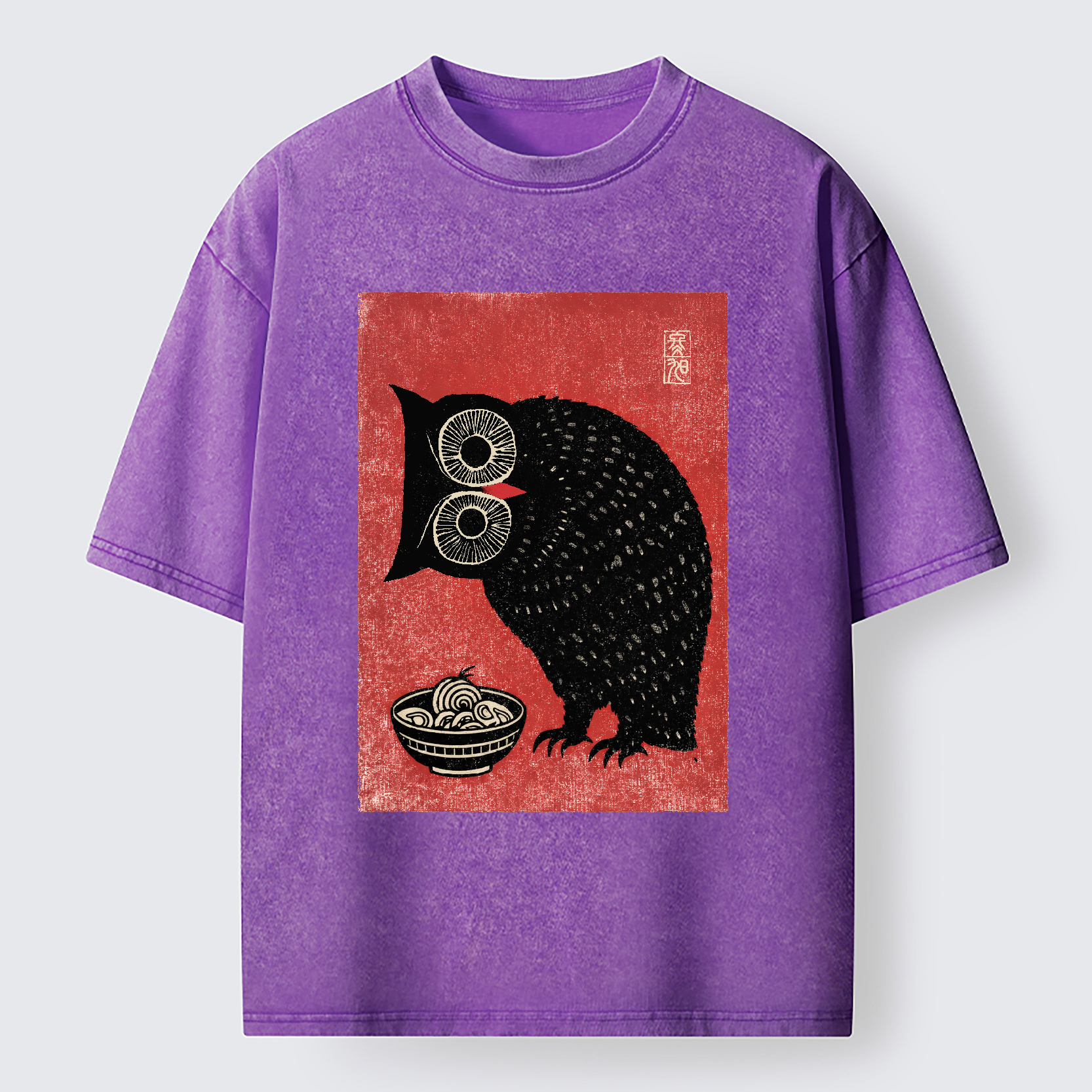 Tokyo-Tiger Ramen And Curious Owl Washed T-Shirt