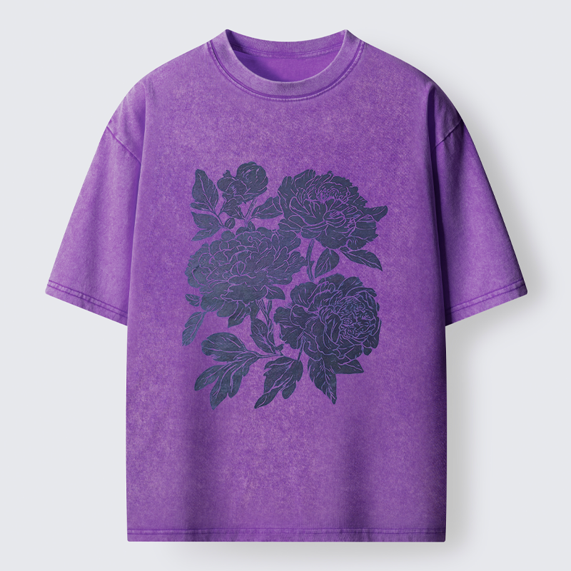Tokyo-Tiger Peony Washed T-Shirt