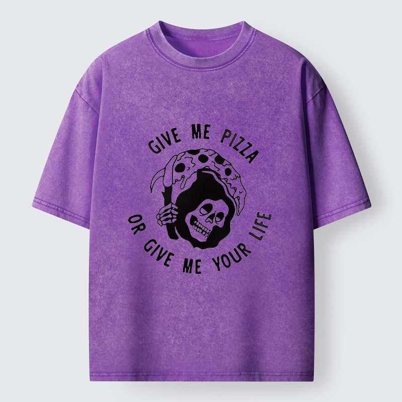 Tokyo-Tiger Death Pizza Washed T-Shirt