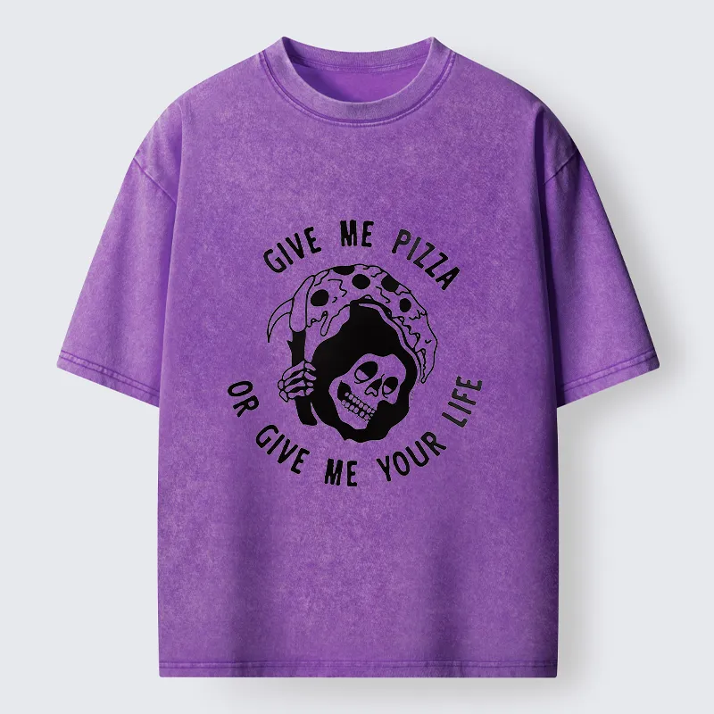 Tokyo-Tiger Death Pizza Washed T-Shirt