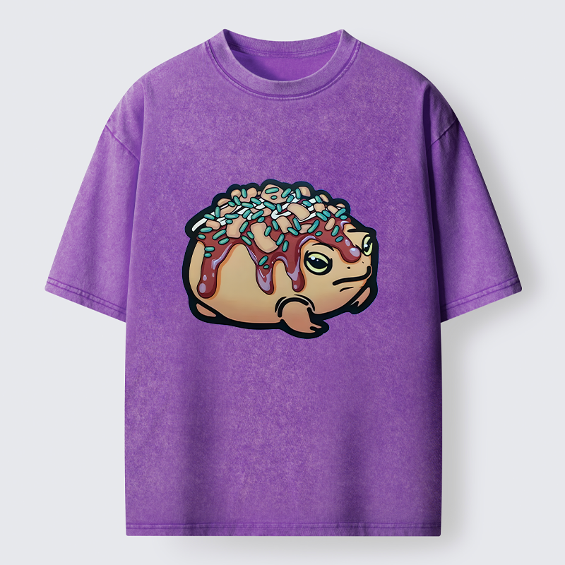 Tokyo-Tiger Takoyaki Frog Washed T-Shirt