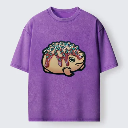 Tokyo-Tiger Takoyaki Frog Washed T-Shirt
