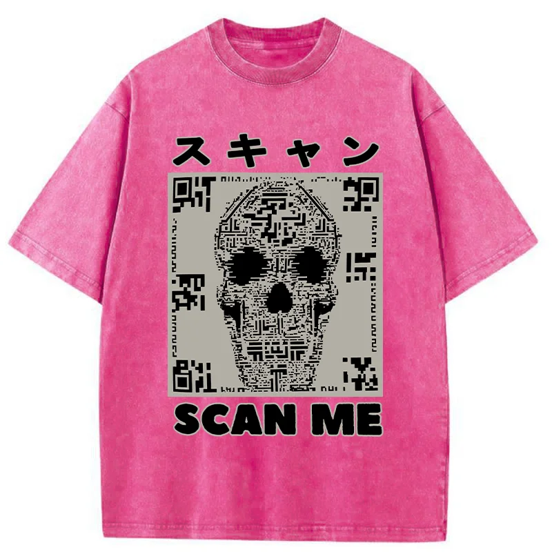 Tokyo-Tiger Please Scan Me Washed T-Shirt