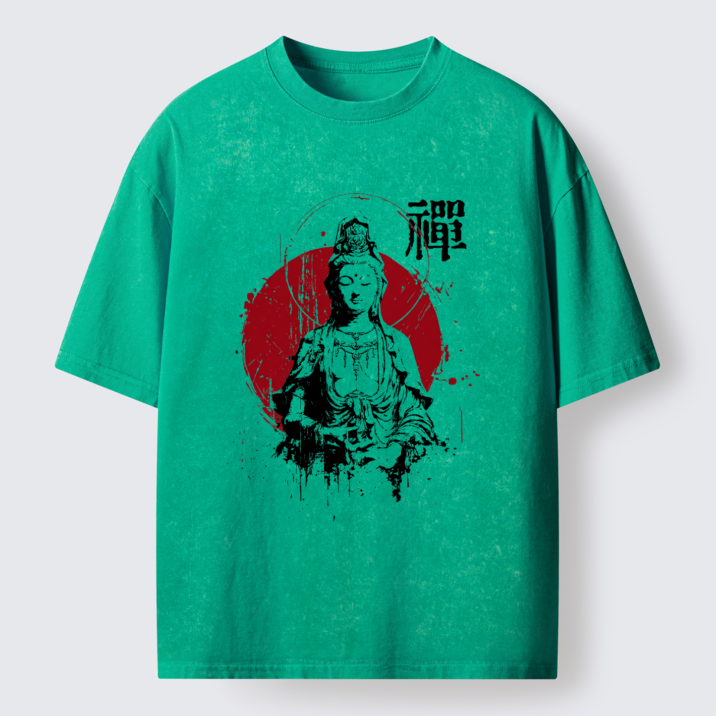 Tokyo-Tiger Zen Guanyin Washed T-Shirt