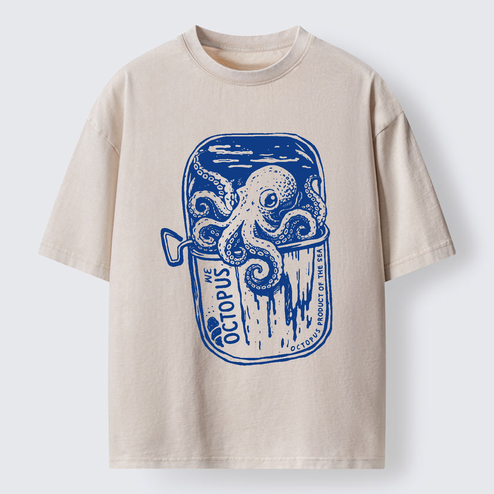 Tokyo-Tiger Canned Octopus Washed T-Shirt