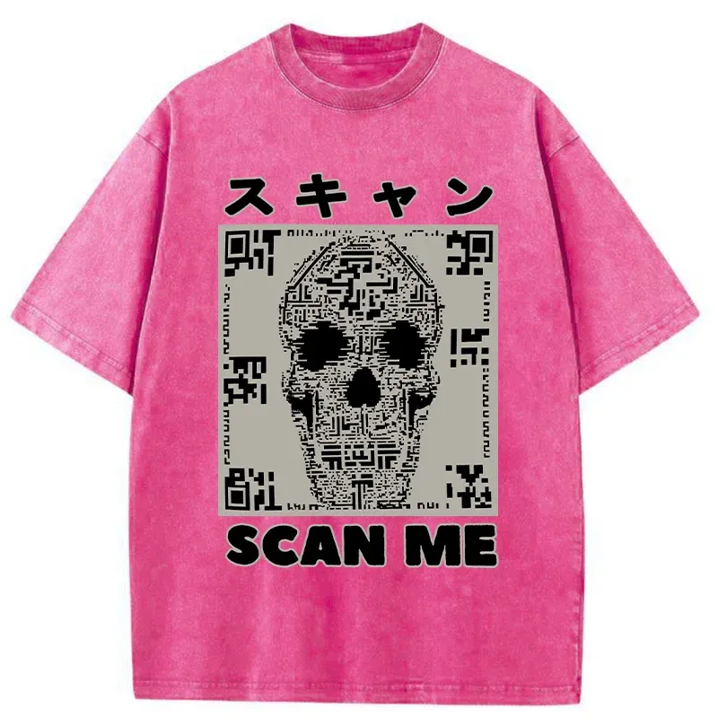Tokyo-Tiger Please Scan Me Washed T-Shirt