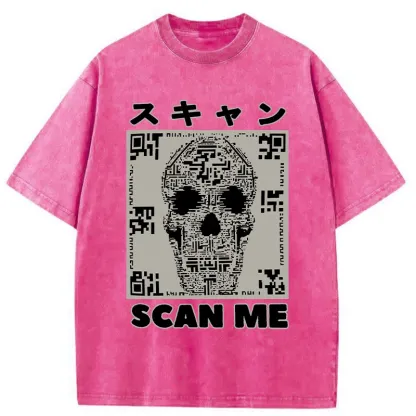 Tokyo-Tiger Please Scan Me Washed T-Shirt