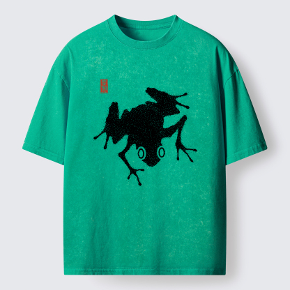 Tokyo-Tiger A stippled frog Washed T-Shirt