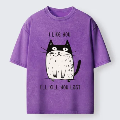 Tokyo-Tiger Cats Both Love And Hate Washed T-Shirt