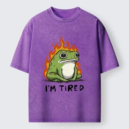 Tokyo-Tiger Tired Frog Japan Washed T-Shirt