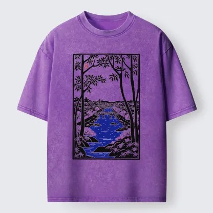 Tokyo-Tiger Meguro Region Of Japan Washed T-Shirt