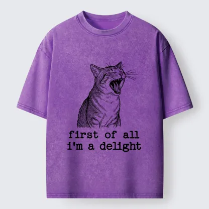 Tokyo-Tiger Cats With A Sense Of Contrast Washed T-Shirt