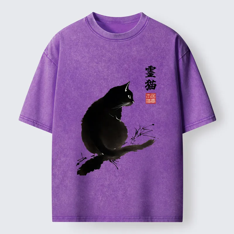 Tokyo-Tiger Mystic Cat Washed T-Shirt