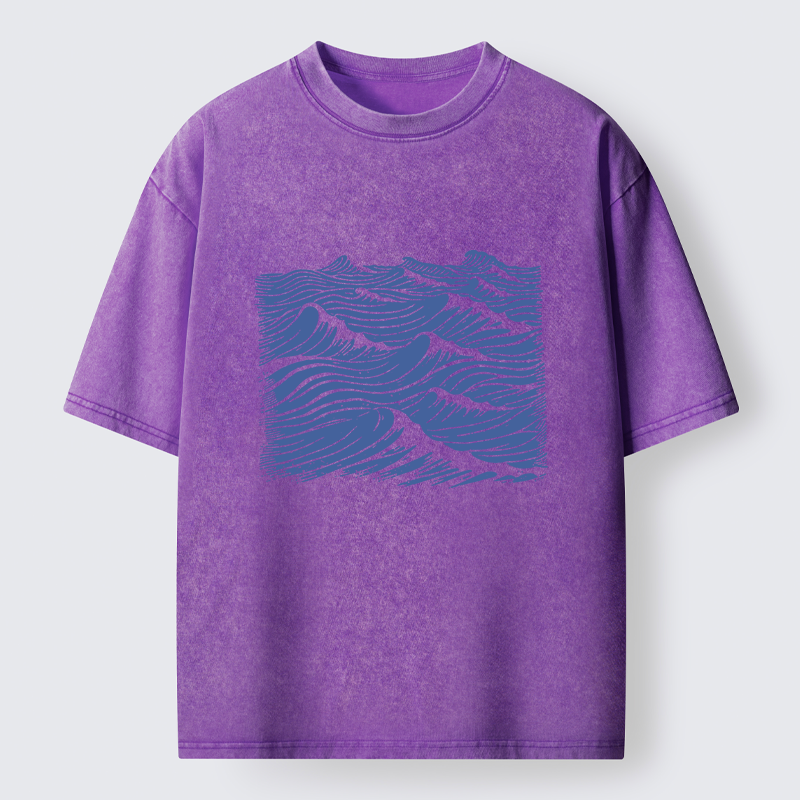 Tokyo-Tiger Vintage Ocean Sea Washed T-Shirt