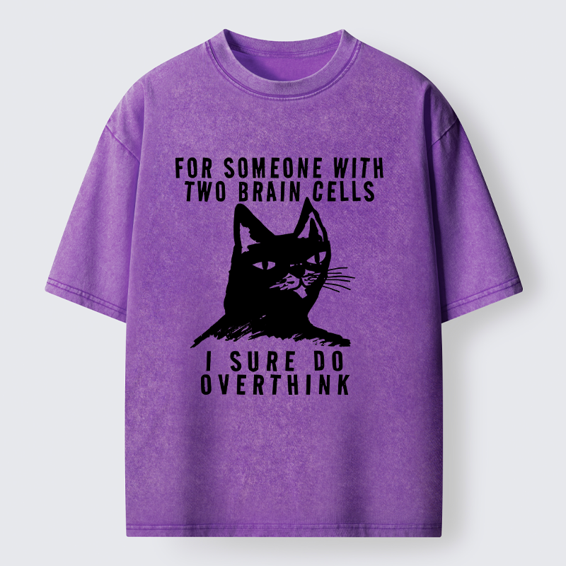 Tokyo-Tiger Overthinking Cat Washed T-Shirt