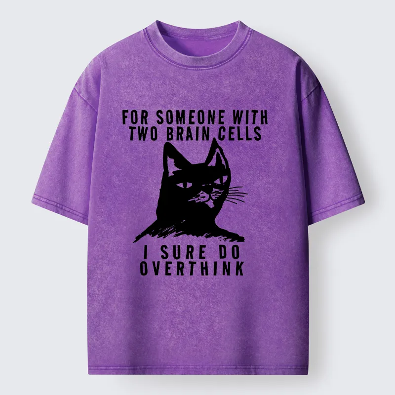 Tokyo-Tiger Overthinking Cat Washed T-Shirt