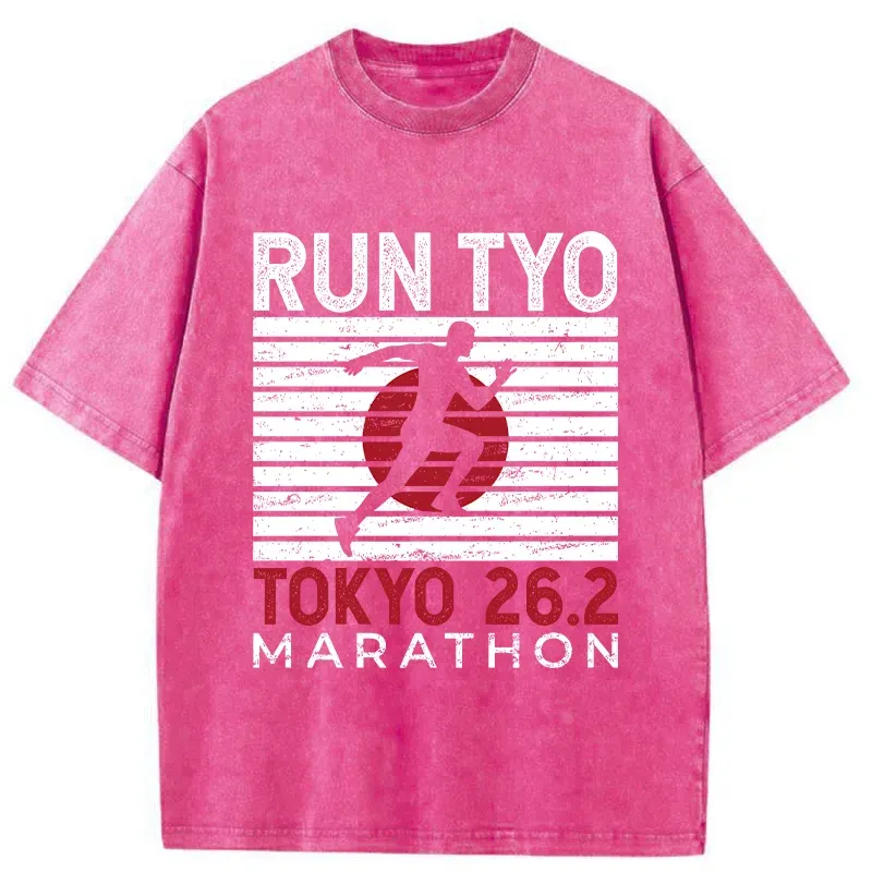 Tokyo-Tiger Tokyo Marathon Washed T-Shirt