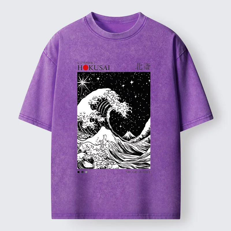 Tokyo-Tiger Retro Wave Japan Washed T-Shirtt