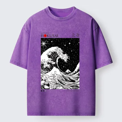 Tokyo-Tiger Retro Wave Japan Washed T-Shirtt