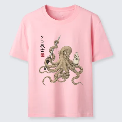 Tokyo-Tiger Octopus Samurai And Sake Classic T-Shirt