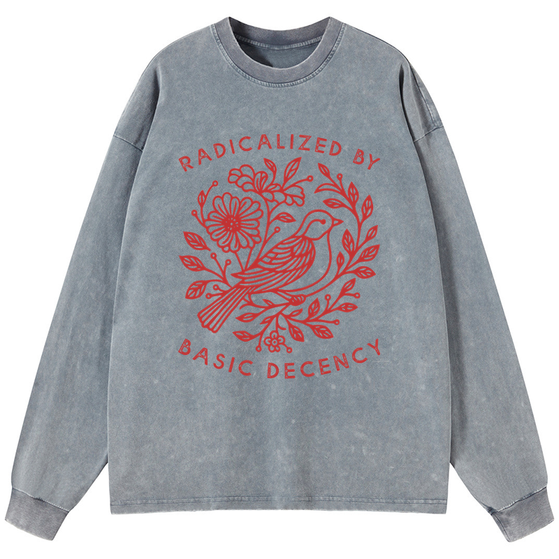 Tokyo-Tiger Pigeon That Was Moved Washed Long Sleeve T-Shirt