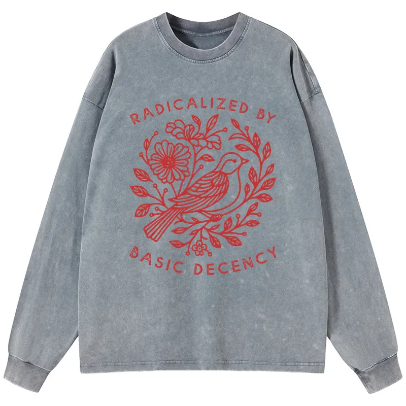 Tokyo-Tiger Pigeon That Was Moved Washed Long Sleeve T-Shirt