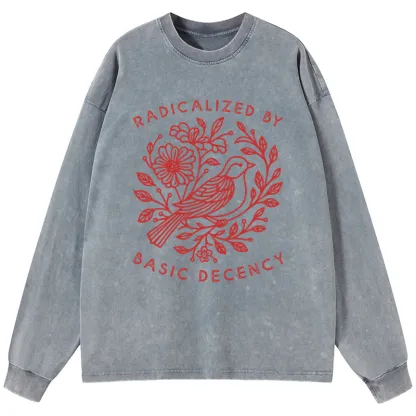 Tokyo-Tiger Pigeon That Was Moved Washed Long Sleeve T-Shirt