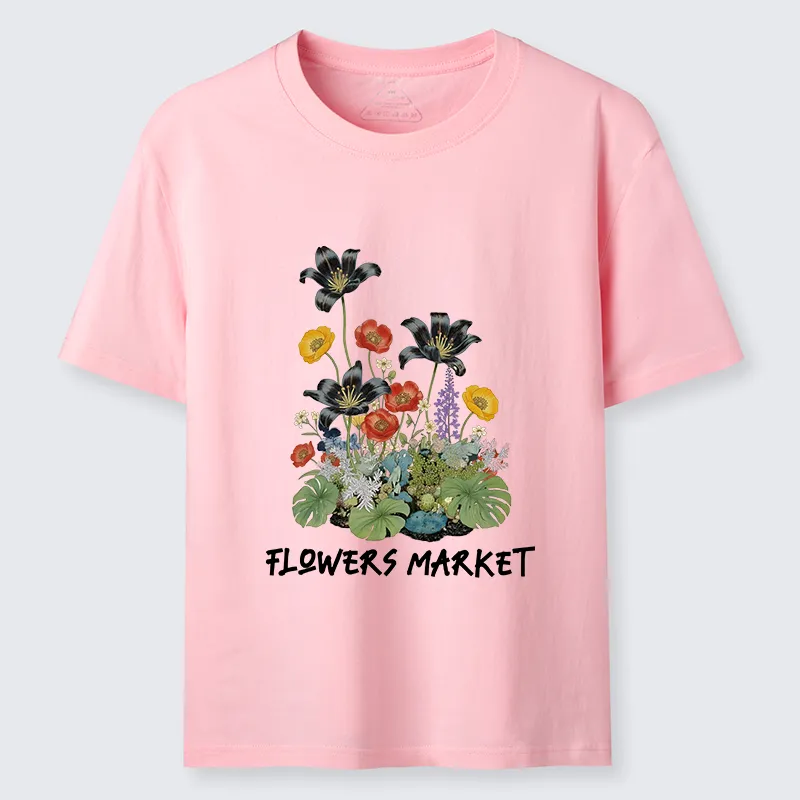 Tokyo-Tiger Beautiful Flowers Market Classic T-Shirt