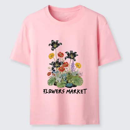 Tokyo-Tiger Beautiful Flowers Market Classic T-Shirt