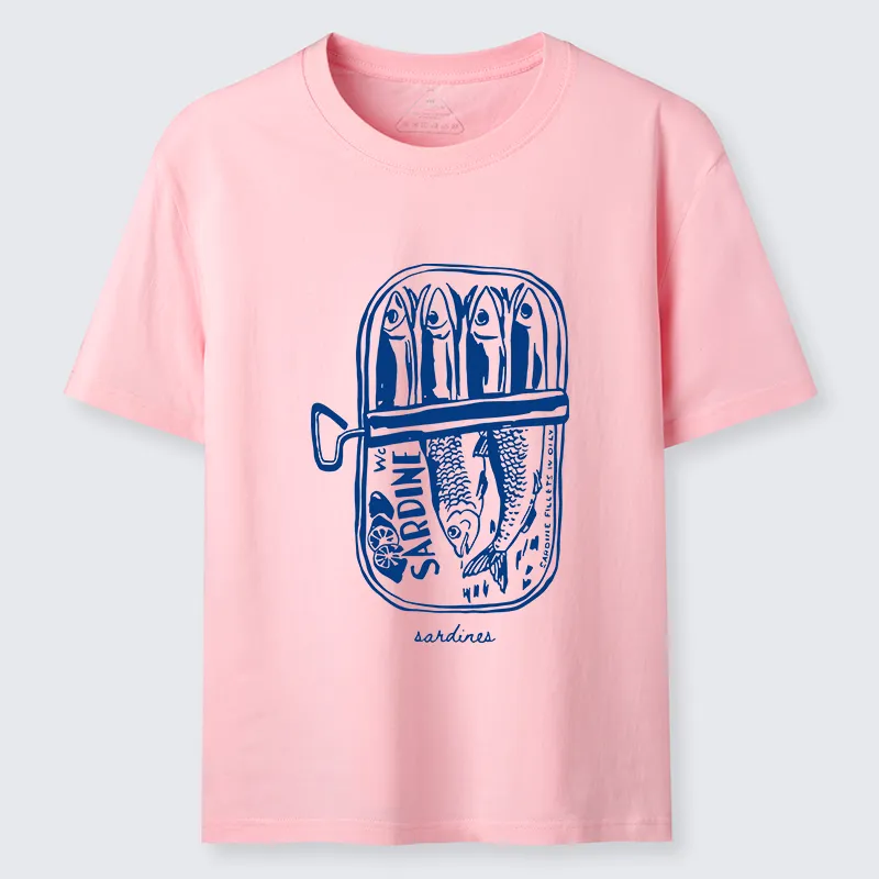 Tokyo-Tiger Woodcut Sardines Classic T-Shirt