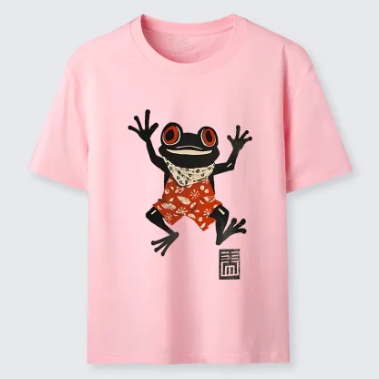Tokyo-Tiger Japanese Happy Frog Ukiyoe Classic T-Shirt
