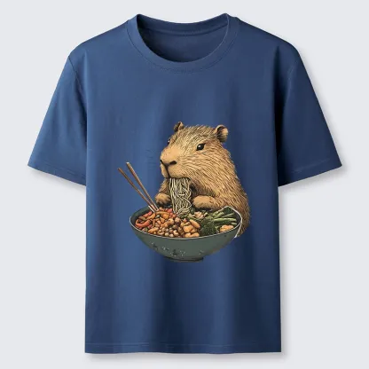 Tokyo-Tiger Capybara Eating Ramen Funny Classic T-Shirt