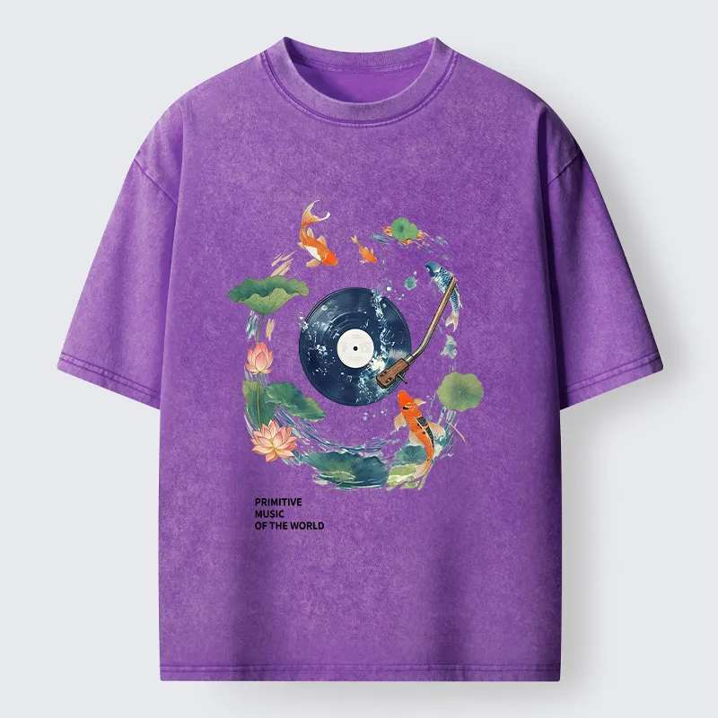 Tokyo-Tiger Underwater Record Washed T-Shirt