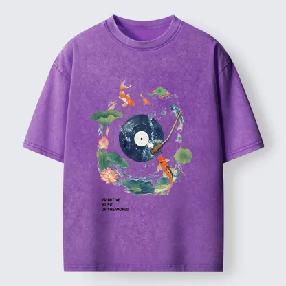 Tokyo-Tiger Underwater Record Washed T-Shirt