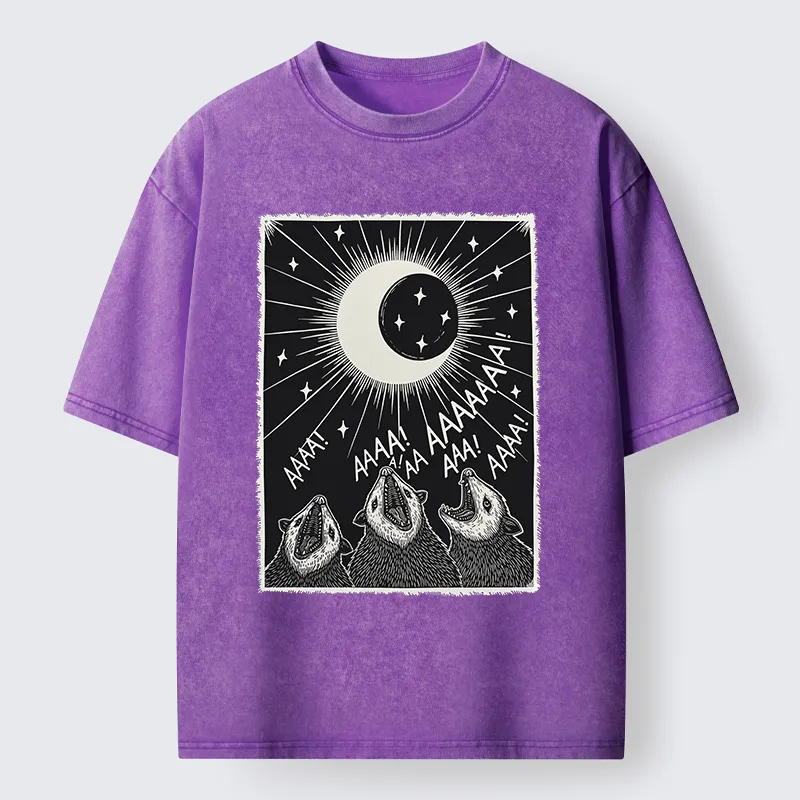 Tokyo-Tiger Howling Opossum Washed T-Shirt Sale