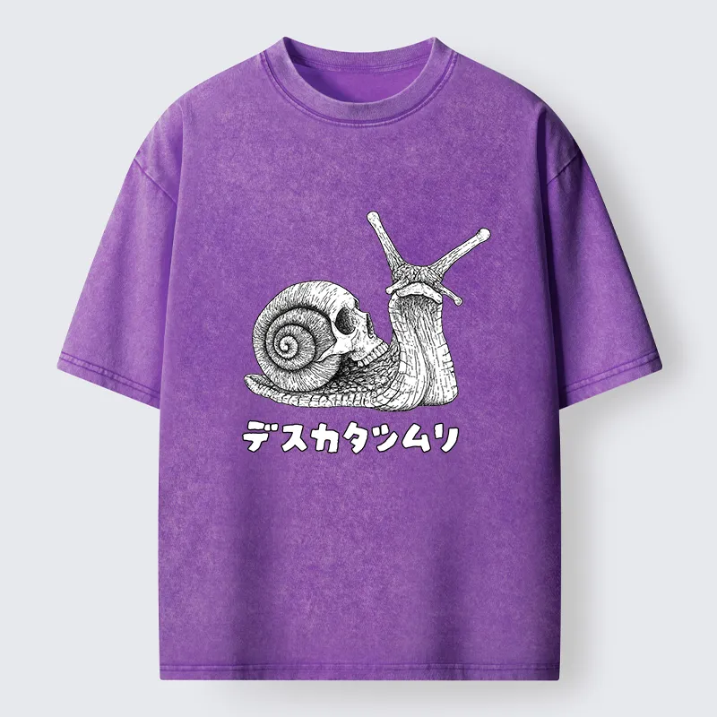 Tokyo-Tiger Terrifying Death Snail Washed T-Shirt