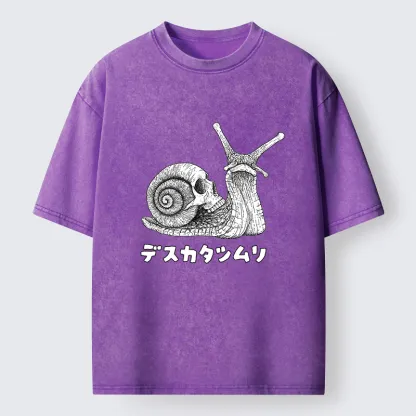 Tokyo-Tiger Terrifying Death Snail Washed T-Shirt