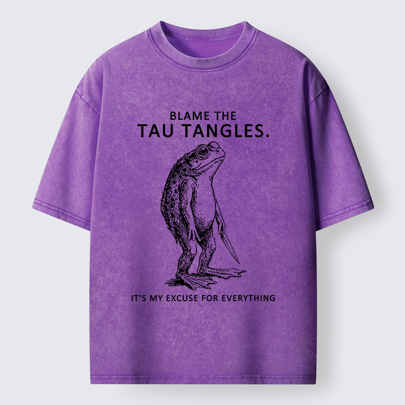 Tokyo-Tiger It's All Tau Tangles' Fault Washed T-Shirt