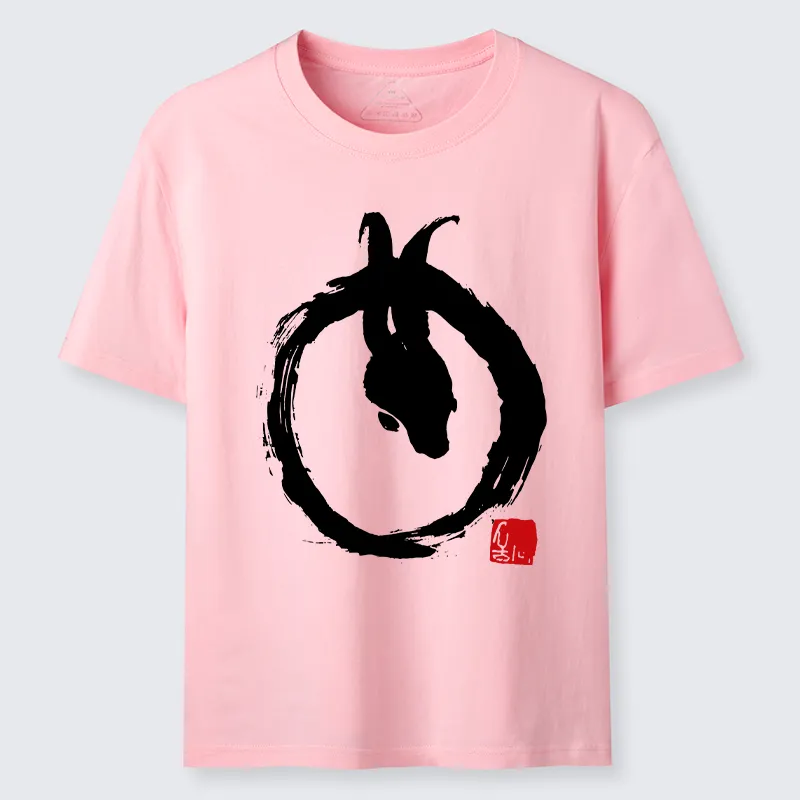 Tokyo-Tiger Ink Painting Zen Enso Rabbit Classic T-Shirt