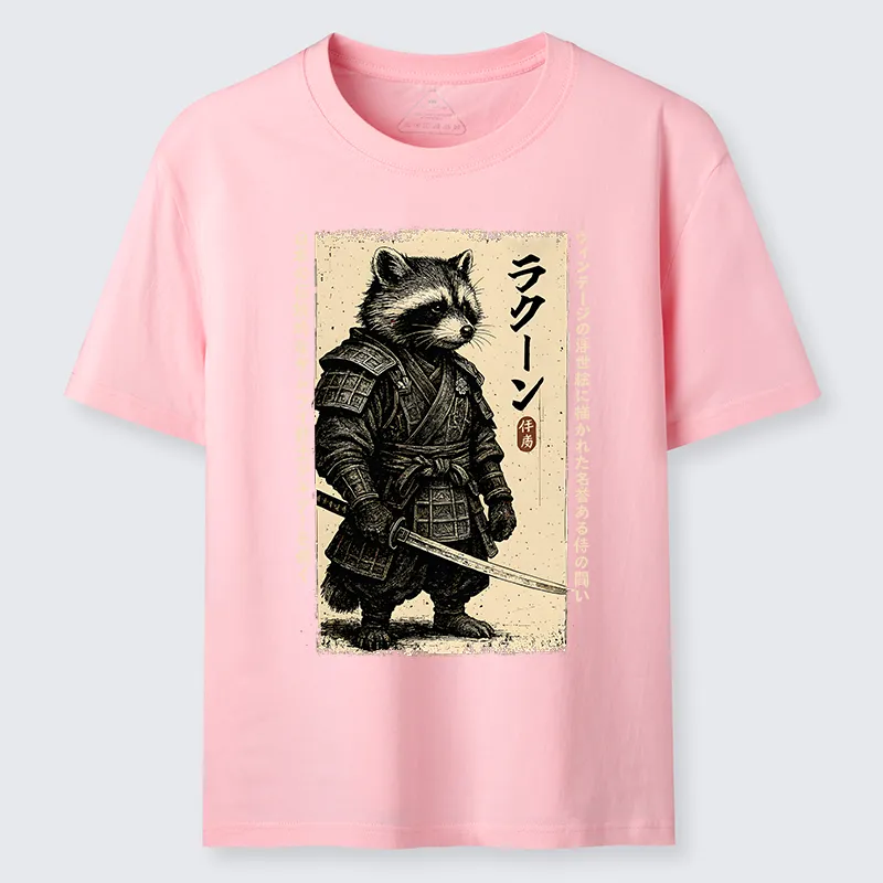 Tokyo-Tiger Raccoon Japanese Samurai Classic T-Shirt