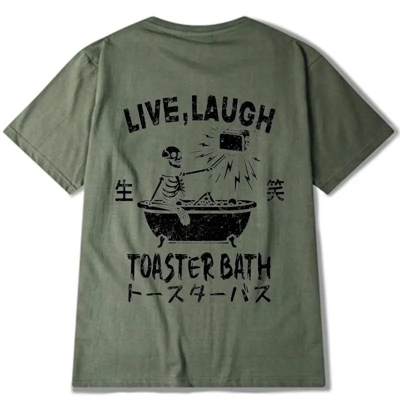 Tokyo-Tiger Funny Electric Shock Skeleton Back Classic T-Shirt