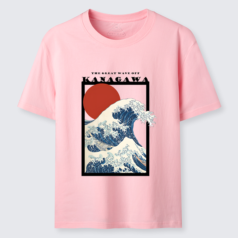Tokyo-Tiger Minimalist Ukiyo-e Waves Classic T-Shirt