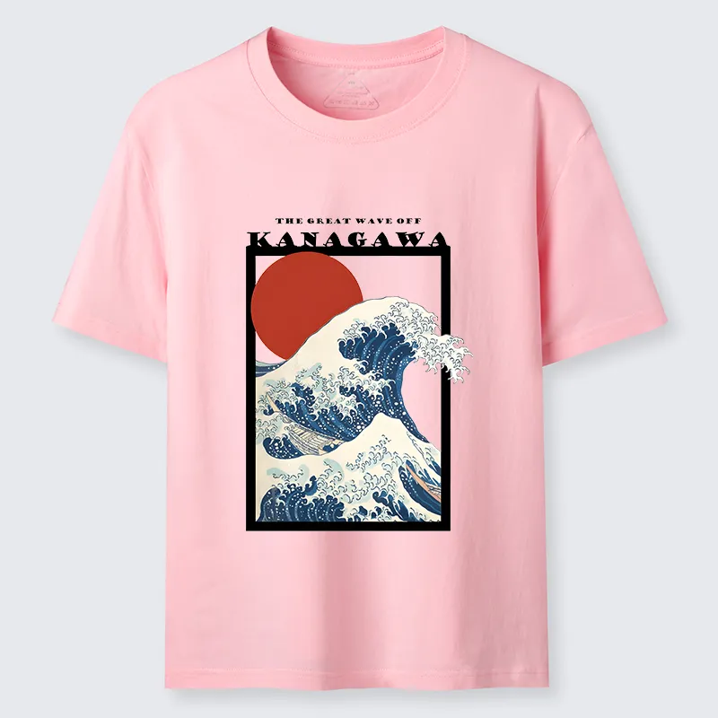 Tokyo-Tiger Minimalist Ukiyo-e Waves Classic T-Shirt