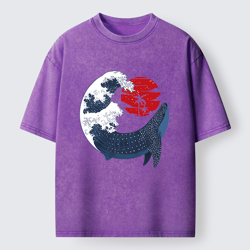 Tokyo-Tiger Japanese Whale Washed T-Shirt